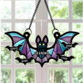Grandma Spooky Bat Personalized Window Hanging Suncatcher Ornament, Halloween Decor