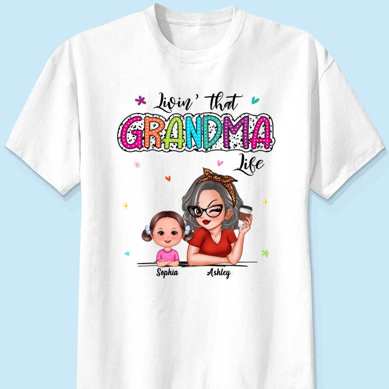 Livin' That Grandma Life Summer Vibe Dalmatian Dots Sassy Woman & Kids Personalized Shirt