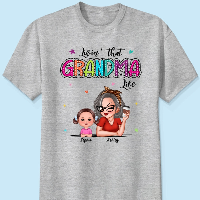 Livin' That Grandma Life Summer Vibe Dalmatian Dots Sassy Woman & Kids Personalized Shirt