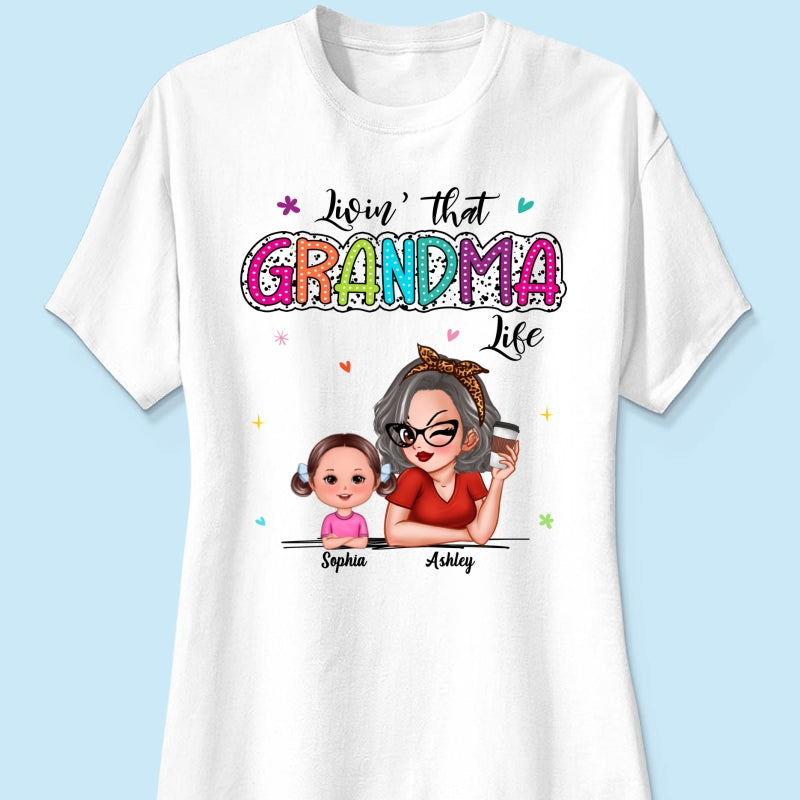 Livin' That Grandma Life Summer Vibe Dalmatian Dots Sassy Woman & Kids Personalized Shirt