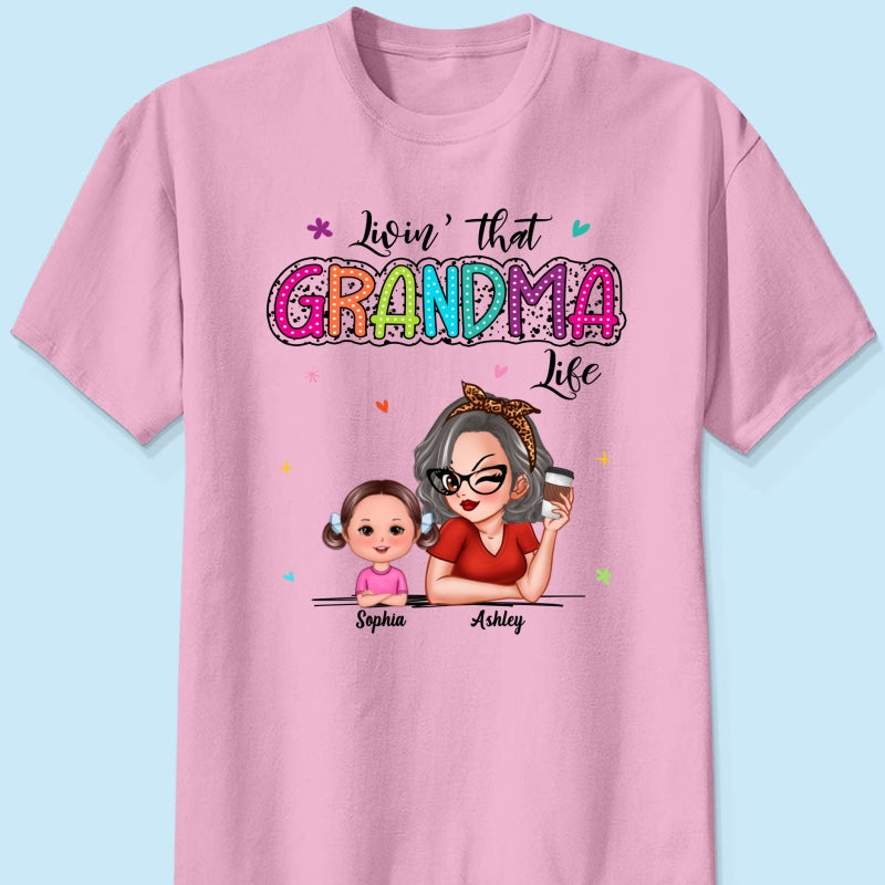 Livin' That Grandma Life Summer Vibe Dalmatian Dots Sassy Woman & Kids Personalized Shirt