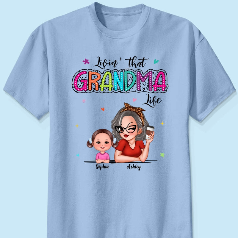 Livin' That Grandma Life Summer Vibe Dalmatian Dots Sassy Woman & Kids Personalized Shirt