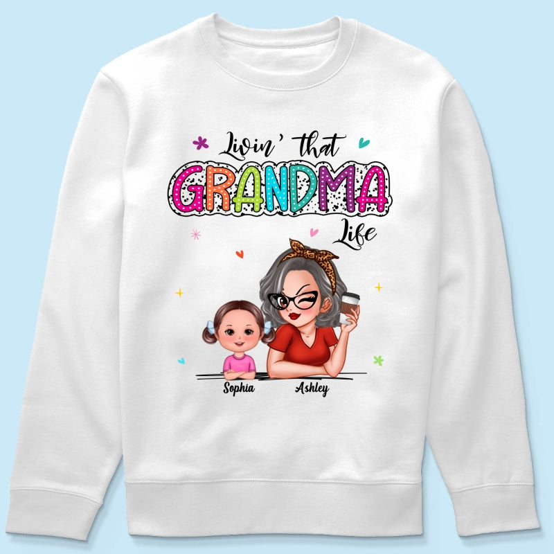 Livin' That Grandma Life Summer Vibe Dalmatian Dots Sassy Woman & Kids Personalized Shirt