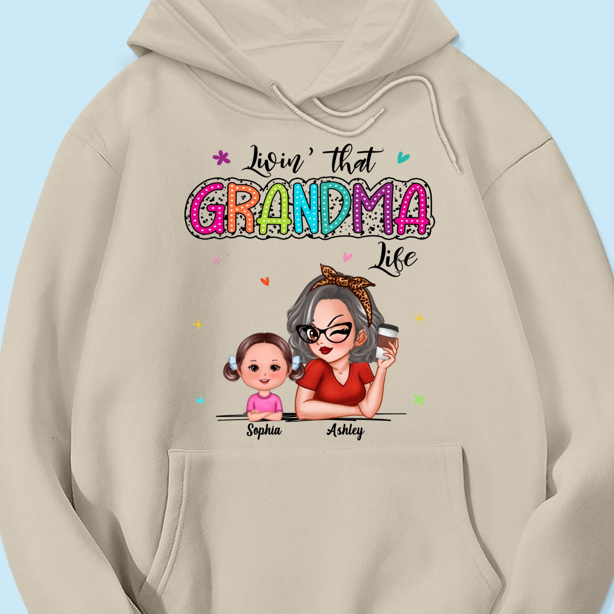 Livin' That Grandma Life Summer Vibe Dalmatian Dots Sassy Woman & Kids Personalized Shirt